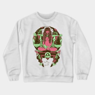 Pink and Mint Libra Beauty Crewneck Sweatshirt